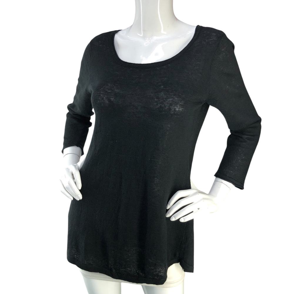 Habitat Clothes To Live In Womens Size XS Tunic Top Scoop Neck 3/4 Sleeve Linen